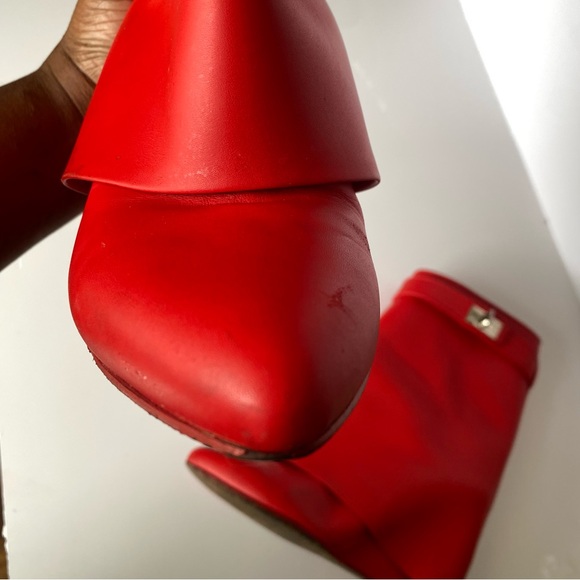 Givenchy Red Ankle Shark Boots - Size 41 - Old Style - Picture 6 of 16